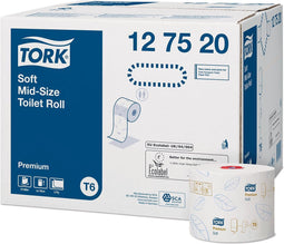 Tork - toiletpapier soft | mid-size | 2-laags | systeem T6 | wit | pak van 27 rollen