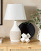 TORMES - Tafellamp - Beige - Porselein