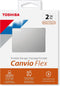 Toshiba Canvio Flex 2 TB Externe harde schijf (2.5 inch) USB 3.2 Gen 1 Zilver HDTX120ESCAA