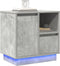 vidaXL - Nachtkastjes - met - LED - - - 2 - stuks - - - Betongrijs - - - 50x34.5x50 - cm