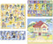 Totum Bluey stickers met speelachtergrond - stickerset universele stickers - 3 vellen en speeldecor