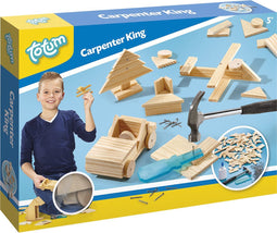 Totum Carpenter King junior Timmerset met hout - educatief speelgoed bouwset - leren timmeren