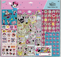 Totum Disney Minnie stickers super XL sticker set - 7 vellen incl. metallic en 3D puffy stickers 38 x 36 cm Sint schoencadeau