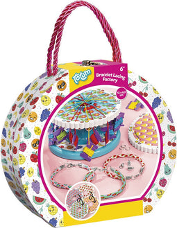 Totum fashion armbandjes maken knutselkoffer - bracelet lacing factory met tool cadeautip creatief speelgoed knutselen