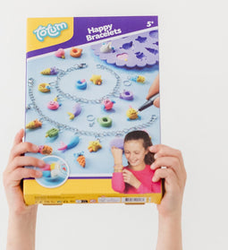Totum Happy Bracelets vrolijke bedelarmbanden maken met foam dough en herbruikbare mal - creatief speelgoed
