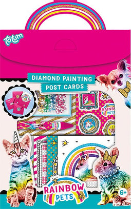 Totum - Knutselset rainbow pets diamond painting | 6 stuks