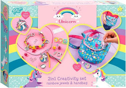 Totum Unicorn 2 in 1 knutselset armbandjes maken sieraden en tasje versieren - creatief speelgoed