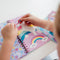 Totum Unicorn sticker puzzel boek stickeren op nummer incl. kleurplaten A5 harde kaft en ringband - sticker by number
