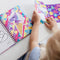 Totum Unicorn sticker puzzel boek stickeren op nummer incl. kleurplaten A5 harde kaft en ringband - sticker by number