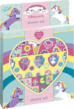 Totum Unicorn Sticker Set 3 vellen stickers met speeldecor nutselen stickeren