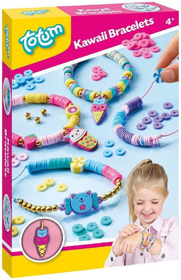 Totum vrolijke kawaii bedel armbandjes maken incl. 360+ schijf kraaltjes knutselset creatief speelgoed - Kawaii Bracelets