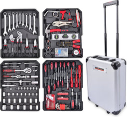 Kreator KRT951011 - Gereedschapskoffer - 253 delig - Trolley - Zilver