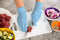 TouchNTuff® 92-670 - Nitril Wegwerp Handschoenen, Latexvrij, Poedervrij, L, Blauw, 100 stuks (0.11-0.13mm)