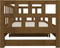 vidaXL - Slaapbank - uitschuifbaar - grenenhout - honingbruin - 2x(90x200) - cm