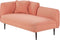 CHEVANNES - Chaise longue - Perzik - Linkszijdig - Polyester