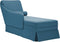 vidaXL - Chaise - longue - met - bolster - en - rechterarmleuning - fluweel - blauw