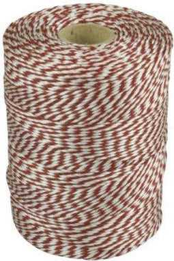 Touw katoen 180meter rood/wit