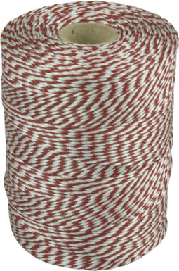 Touw katoen 180meter rood/wit