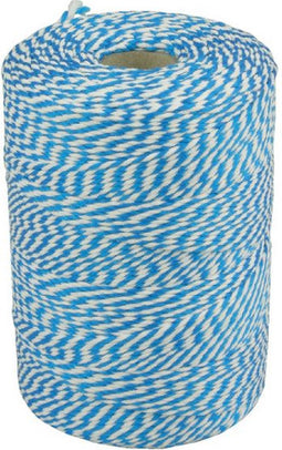 Touw katoen 45meter 50gr blauw/wit | 10 stuks