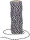 Touw katoen 45meter 50gr blauw/wit