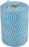 Touw katoen 45meter 50gr blauw/wit