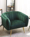 LACONIA - Fauteuil - Groen - Fluweel