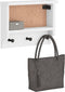 vidaXL - Wandkapstok - SANDNES - wit - 45x12x35 - cm - massief - grenenhout