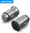 Vention FFBH0 - Auto oplader - 30W Power Delivery 3.0 - Grijs