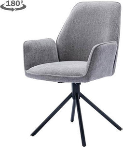 Tower living Amaro swivel armchair - fabric Nature color 452 Blue grey
