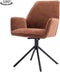 Tower living Amaro swivel armchair - fabric Nature color 500 Pearl copper