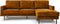 Tower living cambridge 2,5-al/ar + chaise r/l - adore 015 yellow orange