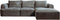 Tower living canterbury 2,5-al + chaise r - mona 464 cement grey