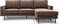Tower living derby 2,5-al/ar + chaise r/l - lara 005 pale brown