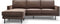 Tower living derby 2,5-al/ar + chaise r/l - lara 005 pale brown