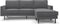 Tower living derby 2,5-al/ar + chaise r/l - lara 026 dusty grey