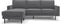 Tower living derby 2,5-al/ar + chaise r/l - lara 026 dusty grey