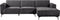 Tower living Leeds 2,5-seater AL + Chaise Lounge R Black Blue