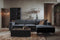 Tower living Leeds 2,5-seater AL + Chaise Lounge R Black Blue