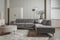 Tower living Leeds 2,5-seater AL + Ottoman R Moss Grey