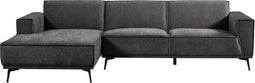 Tower living Leeds 2,5-seater AR + Chaise Lounge L Black Blue