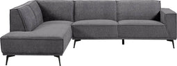 Tower living Leeds 2,5-seater AR + Ottoman L Black Blue