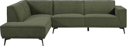 Tower living Leeds 2,5-seater AR + Ottoman L Bottle Green