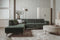 Tower living Leeds 2,5-seater AR + Ottoman L Bottle Green