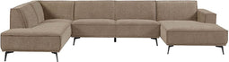 Tower living Leeds Chaise Lounge R + 2,5 seater no arm - Ottoman L Moss Grey