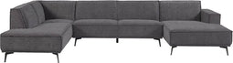 Tower living Leeds Chaise Lounge R + 2,5 seater no arm - Ottoman L Black Blue
