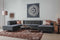 Tower living Leeds Chaise Lounge R + 2,5 seater no arm - Ottoman L Black Blue
