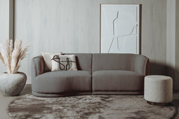 Tower living Leicester Bench Round Left 2,4 Taupe