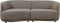 Tower living Leicester Bench Round Left 2,4 Taupe