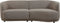 Tower living Leicester Bench Round Right 2,4 Taupe