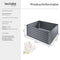 tectake® Verhoogde Plantenbak - Weerbestendig Staal - 120 x 90 x 57 cm - Grijs